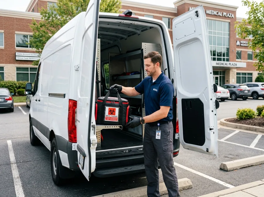 Medical courier services in Charlotte, North Carolina.