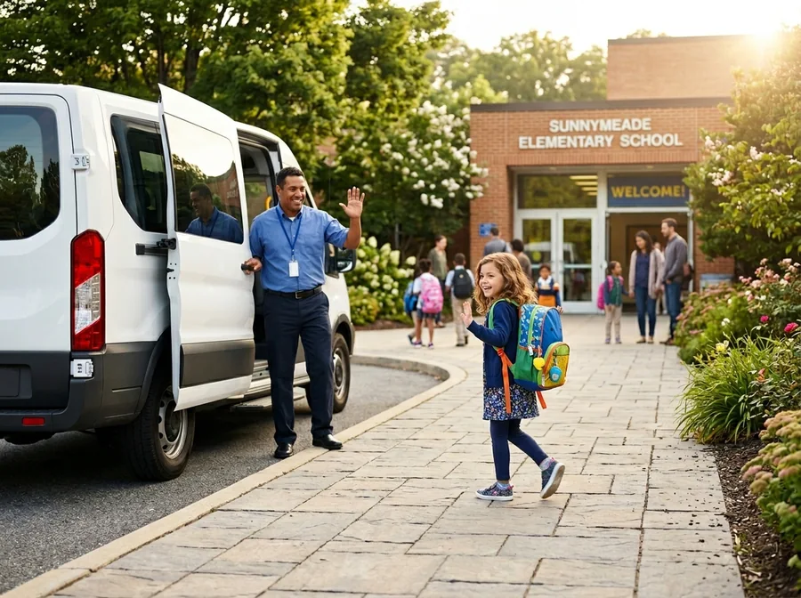 Non-emergency medical transportation rides for school trips in Charlotte, North Carolina.
